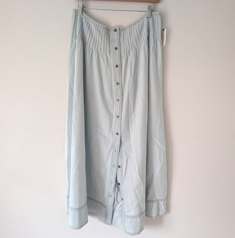 Anthropologie Pilcro Denim Maxi Skirt - Picture 2 of 11
